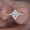 thumbnail image 5 of Cora Jewellery Art Deco 1.0CT Marquise Cut Engagement Ring for Women, 18K White Gold, 4 US, 5 of 8