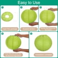 thumbnail image 3 of Uxcell 3Pcs Round Paper Lanterns Paper Lantern Party Decorations Fruit Green 12 inch, 3 of 7