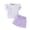 Purple, variant on Toddler Baby Girls Clothes Sunflower T-shirt Bowknot Shorts with Cute Summer Girl Clothes Set Girls Summer Set 1-4 Years,2-3 Years
