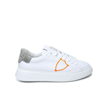 

Philippe Model Man White Leather Sneakers