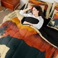 thumbnail image 4 of Manfei Boys Girls Safari Black Bear Bedding Comforter Set 7-Piece,Jungle Woodland Animal King Bedding Sets,Vintage Aesthetics Ultra Soft Bed Sheets,Breathable Home Decor,Reversible, 4 of 8