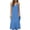 Blue, variant on Long Dresses for Women,Solid Color Linen Like Round Neck Sleeveless Spaghetti Strap Long Dress Casual Elegant Style for All Season Wear,Womens Dresses Pink 2XL