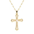thumbnail image 3 of Religious Cross Necklace For Women Men Stainless Steel Chain Necklaces Christian Pendant Collar Pray Baptism Christmas Gift, 3 of 7