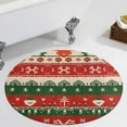 thumbnail image 3 of Christmas Pattern Red Reindeer And A Christmas Tree Round Area Rugs for Bedroom Living Room, 5FT Soft Indoor Circle Carpets, Carpet Home Decor Floor Mat, 3 of 6