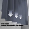 thumbnail image 6 of Waterproof Shower Curtain Mildew Proof Bathroom Curtain Punch-Free Light Filtering Privacy Partition with Easy Installation and Quick Drying Fabric for Modern Bathrooms and Guest Suites Topliu, 6 of 8