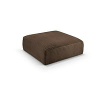 Meridian Furniture Shaggy Brown Corduroy Performance Fabric Ottoman