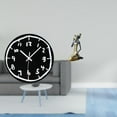 thumbnail image 2 of Adorno de reloj de arte acrílico, pieza decorativa minimalista moderna para cocina, oficina, comedor, con estatua de dama tribal africana hecha a mano, 2 of 8