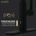 thumbnail image 5 of Anzzi Ola Hands Free Touchless 1-Handle Pull-Down Sprayer Kitchen Faucet in Matte Black, 5 of 8
