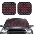thumbnail image 2 of Rateoe Red Rooster Pattern 2 Piece Car Windshield Sun Shade Foldable | Front Windshield Shade for Sun, Heat and UV Rays | Sunshade for Car Front Window-Large, 2 of 6