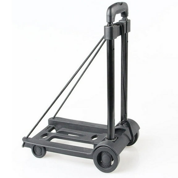 Foldable Trolley Hand Truck, Portable 4 Wheels Mini Cart for Home Office Shopping Travel Use Compact Light Weight,Hand Truck Dolly Foldable