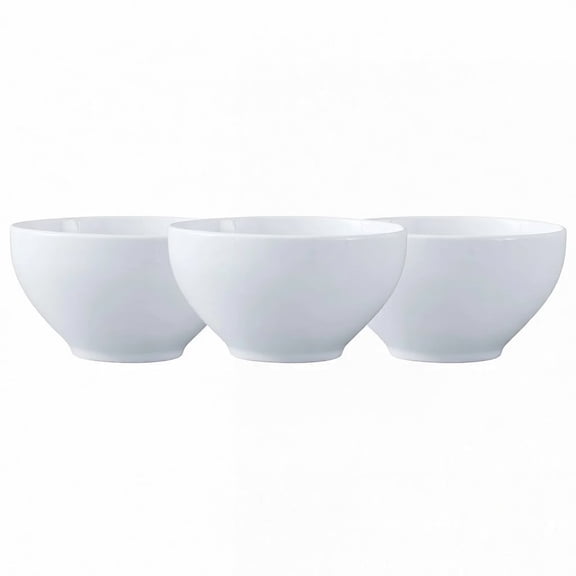 1.2L Porcelain Bowls Set of 3 Pack - Premium White Ceramic Cereal Soup Bowls for Pasta, Salad, Rice, Ice Cream - Microwave & Dishwasher Safe