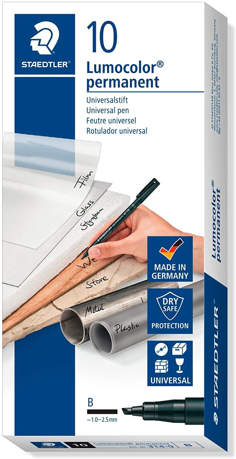 STAEDTLER Lumocolor Universal Permanent Marker - Fine 0.6mm Felt Tip, Green, Refillable, Writes On Anything 6 thumbnail image