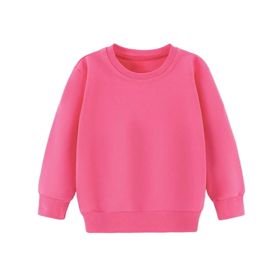 Maean Girls Boys Sweatshirts Crew Neck Casual Tops Fall Winter Pullover Basic Sweatshirt for Kids