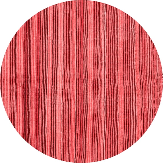 Ahgly Company Indoor Round Oriental Red Traditional Area Rugs, 3' Round