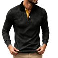 thumbnail image 2 of Gfyviroh Men's Pullover Shirt Vintage Geometric Jacquard Trendy Collared Shirts Slim Fit Long Sleeve Business Dress Shirt, 2 of 5