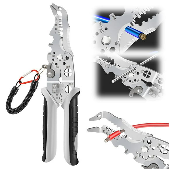 2024 Upgrade Multifunctional Wire Stripper Crimper Cutter Pliers Wire Stripping Tool With Elbow Electrician Pliers Tools