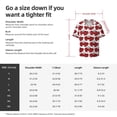 thumbnail image 5 of Lsque Cute Red Crab print Men's Cuban Collar Short Sleeve Shirt Summer Beachwear Casual Button Down Fashionable Vacation Leisure Shirt-Large, 5 of 7
