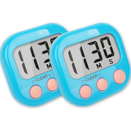 

2 Pack Kitchen Timers Loud Ring Digital Timers for Cooking Magnetic Blue