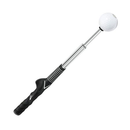 Hyasfey Retractable Golf Swing Training Aid Portable Grip Trainer with Click Feedback for Right And Left Handed Golfers Warm Up Stick Telescopic Short Club for Indoor Golf Practice