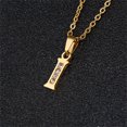 thumbnail image 1 of Titanium Steel Inlaid With Diamonds Vacuum Electroplating 26 Letters Lucky Pendant Clavicle Chain Creative Gift Jewelry, 1 of 4