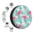 thumbnail image 4 of Fotbe Flamingo Funda de Llanta de Repuesto con Estampado, Engrosada, Ajuste Universal para Jeep, Remolque, RV, SUV, Camión-17 inch, 4 of 6