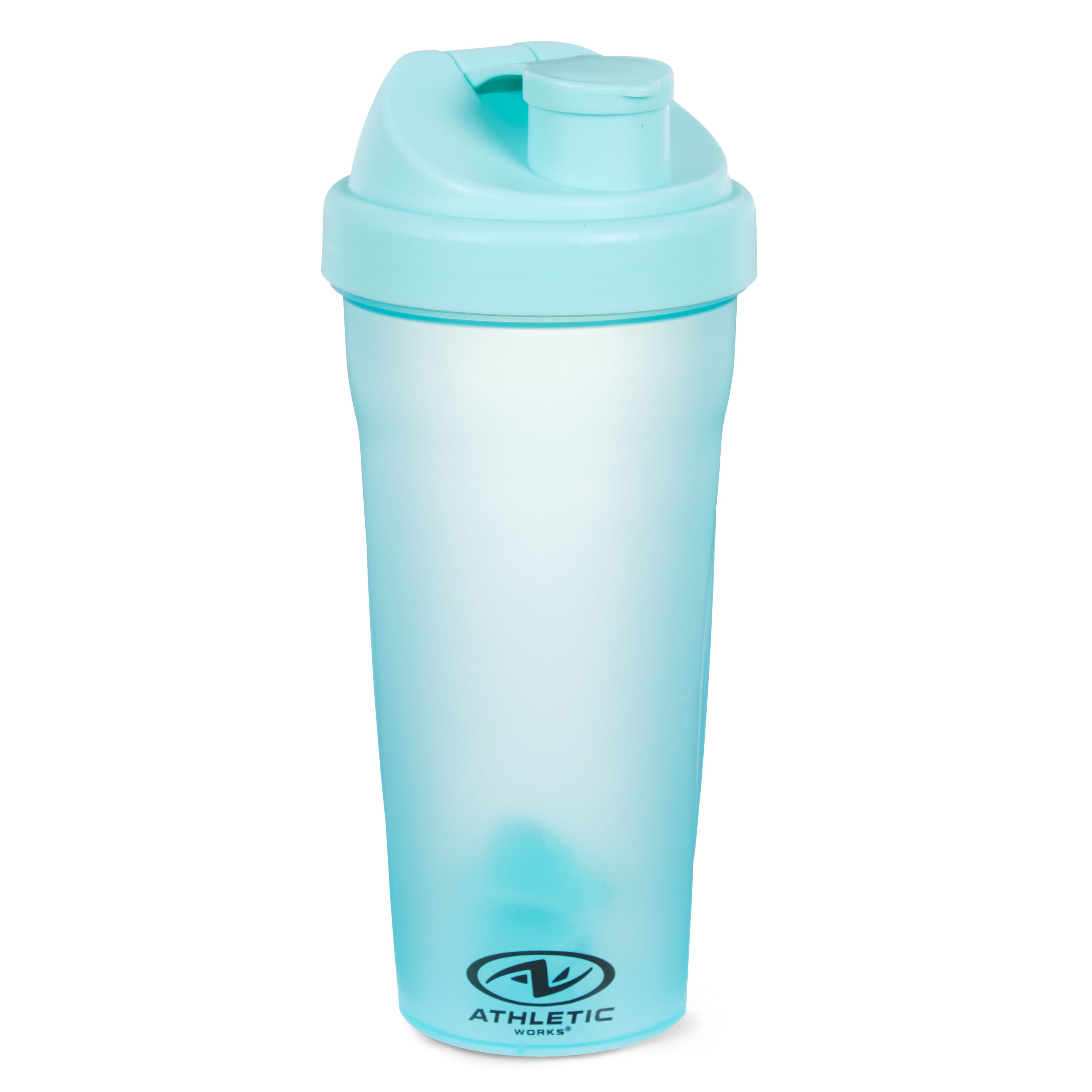 Athletic Works 24oz Protein Drink Shaker Bottle in Aqua Color Walmart