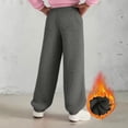 thumbnail image 6 of Gfyviroh Toddler Kids Girls Fleece Pants Casual Soft Fluffy Thick Warm Pants Loose Comfortable Winter Trousers,4-15 Y, 6 of 9