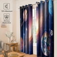 thumbnail image 3 of Jekeno Cortinas Opacas Galaxy Planet, Espacio Exterior, Universo, Nebulosa, Estrellas, Cielo Estrellado, Decoración Para Niños, Dormitorio, Sala De Estar, Oscurecimiento Con Ojales, 2 Paneles, 42 X 54, 3 of 5