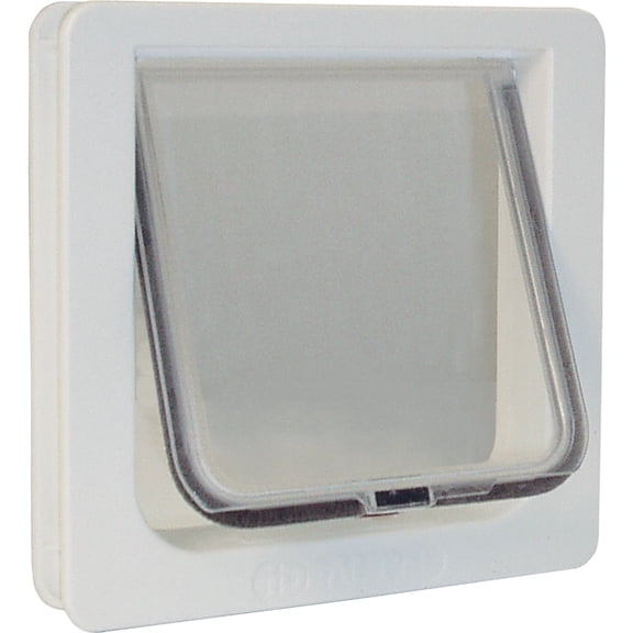 Ideal Pet Cat Flap 4 Way Locking - Lockable, Manual, Extra Lock for Pet Doors Flap - White ā Residential Use, Standard Application