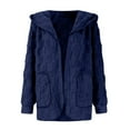 thumbnail image 4 of Fiaer Women’S Hooded Cardigans Sweaters Open Front Casual Fuzzy Loose Fit Trendy Tops For Daily With 2 Pockets Blue XL, 4 of 4