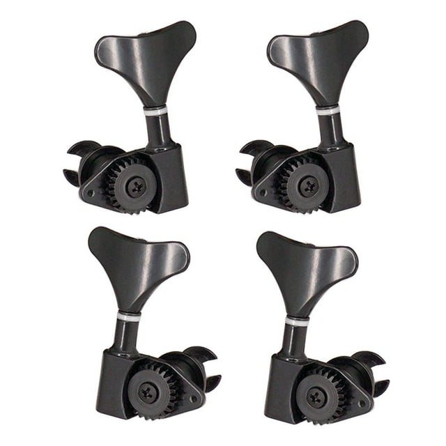 Esquirla 4Pcs Heads (2 For Right, 2 For Left) - Sealed Tuning Key Pegs Replacement For Electric Bass Instruments (Zinc Alloy)
