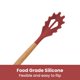 thumbnail image 1 of Cuchara de espagueti de silicona, tenedor para Pasta, cuchara para Fideos de 12,6 pulgadas, cuchara para Pasta con mango de madera, servidor de espagueti para cocinar, 1 of 5