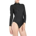 thumbnail image 4 of Milaget Unisex Piece Swimsuits Zip Back Rashguard Long Sleeve Bathing Suits L L, 4 of 9