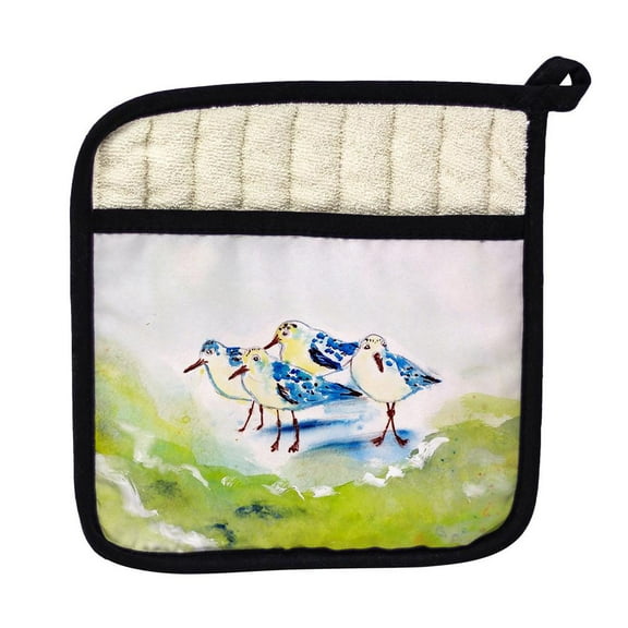 Betsy Drake Interiors Green Sanderlings Pot Holder