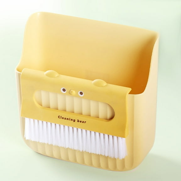 FELTECHELECTR 1 Set Broom And Dustpan Set Yellow Plastic For General Users In Home And Office