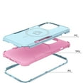 thumbnail image 3 of For Apple iPhone 14 Pro Max (6.7") Hybrid Heavy Duty Compatible with MagSafe Drop Protective Tough Rugged Shockproof Cover ,Xpm Phone Case [ Blue Pink ], 3 of 5