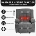 thumbnail image 5 of EuKer Lazy Boy Recline, Oversize Recline with Heat and Massage for Bedroom,Living Room,Home Theater, Gray, 5 of 8