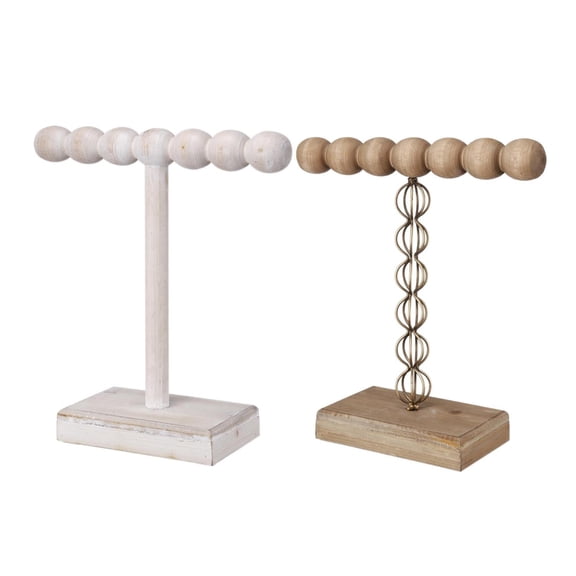 A & B Home Northrup One-Tier Jewelry Stand, Short in Natural Finish 43069