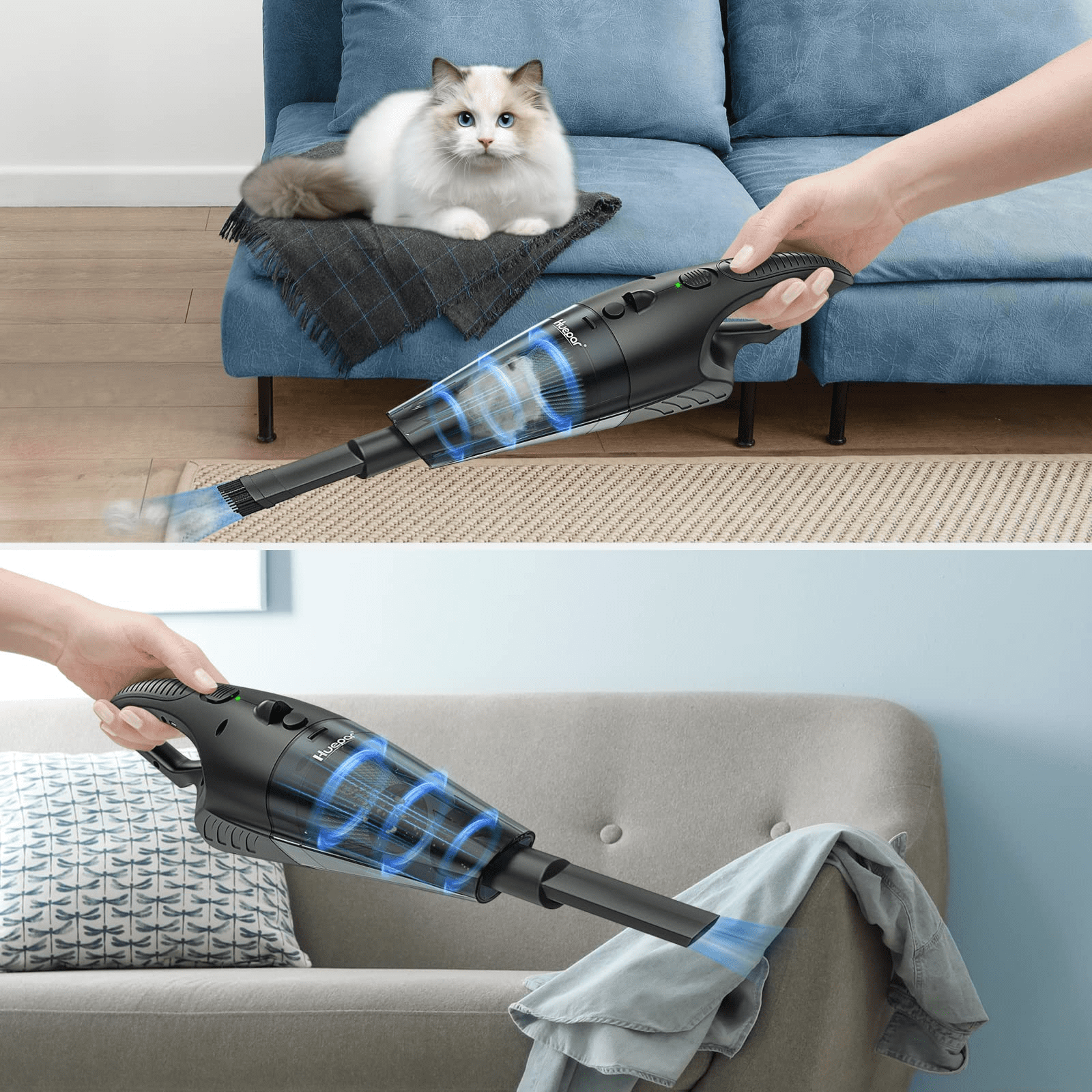 Huepar 12V Cordless Handheld Vacuum Cleaner - Portable