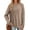 Coffee, variant on OALUXE Long Sleeve Shirts for Women Dressy Casual Tunic Tops Crewneck Side Split Lightweight Pullover Sweaters