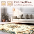 thumbnail image 2 of ODIKA 4'x6' Machine Washable Non-Slip Area Rug, Ornate Baroque Scrollwork with Timeless Elegance High Traffic Rug, Gold, 208556, 2 of 7