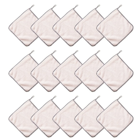Fuderu 15 Pcs Chiffon Quotidien Serviette Vaisselle Cuisine Chiffon Huile à Vaisselle Nettoyage Chiffon Antiadhésif Fournitures de Nettoyage de Cuisine Fournitures de Nettoyage de Cuisine Chiffon à Vaisselle de Cuisine