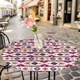 thumbnail image 3 of Aztec Geometric Elastic Fitted Round Table Cover Ethnic Pattern Waterproof Outdoor Tablecloth for Holiday Party, Picnic, Patio & Dining Fits Tables Up to 36"-44", 3 of 8