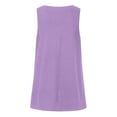 thumbnail image 5 of TTUHYWXI Women Summer Deep V Neck Tank Top Loose Fit Flowy Sleeveless Shirt (Light Purple, XL), 5 of 8