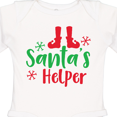 thumbnail image 4 of Inktastic Santa's Helper, Elf Shoes, Christmas - Red Green Boys or Girls Long Sleeve Baby Bodysuit, 4 of 5