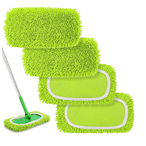 Reusable Microfiber Mop Pad,Dry & Wet Sweeping Cloths - Washable Wet Pads Refill, Microfiber Cleaning Mop Pads Refill for Dry Sweeping & Wet Mopping Replacement,Multi-Surface/Hardwood Floor Cleaning