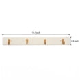 thumbnail image 5 of REGALWOVEN 1 Pack Coat Rack Wall Mount, Wood Coat Hook, Hat Rack, Wall Hooks for Hanging with 4 Hooks for Entryway, Bathroom, Bedroom Beige 19.1*2.4in, 5 of 5