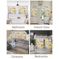 thumbnail image 3 of Spring Dragonfly Short Blackout Curtains 24 Inch Long Yellow Pastoral Flower Rod Pocket Kitchen Curtains, 2 Panels Thermal Insulated Room Darkening Drapes for Bedroom, 42"W x 24"L, 3 of 5