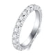 thumbnail image 1 of Anillo de plata de ley con circonita cúbica, elegante banda de plata de ley de 3 mm Xtellar plateado, 1 of 3
