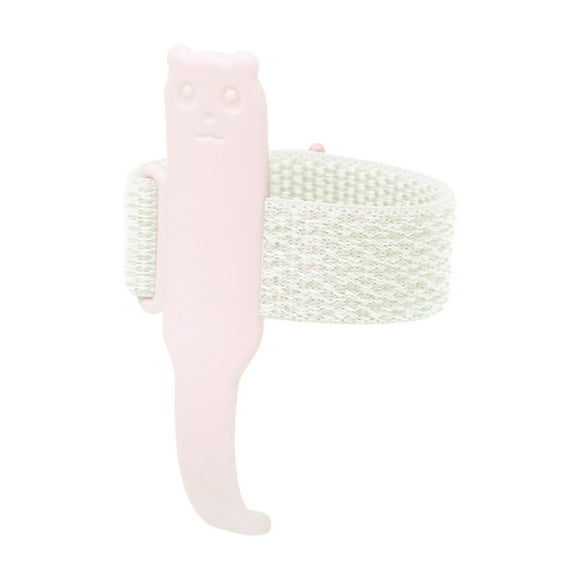 Suministros para Estudiantes de Corrección de Muñeca Antigancho, Herramienta de Corrección de Agarre de Bolígrafo para Niños, Correa de Muñeca Alargad Rosa